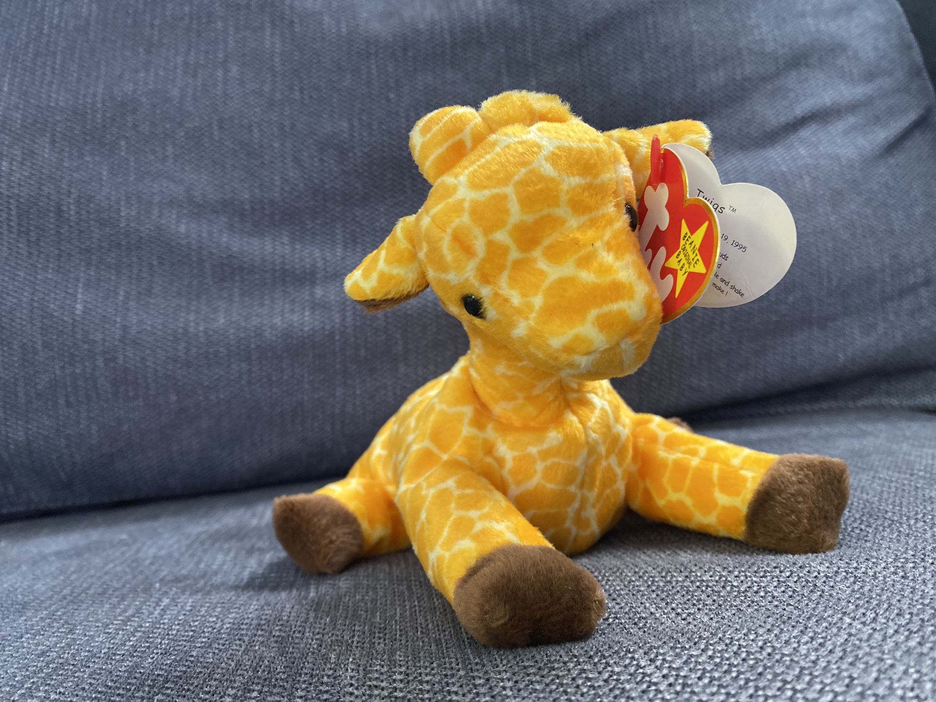 TY Beanie Baby - "Twigs" Giraffe - 1995