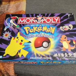 1999 Pokémon Monopoly Collectors Edition 100% Complete Pewter Movers