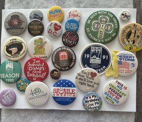 Vintage Fun Pin Of Various Things