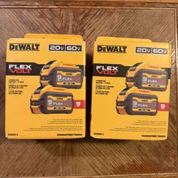 Dewalt Flex Volt 60v 9ah Batteries 2 Packs. 2 Packs Of 2. 340 Together. Or Best Offer