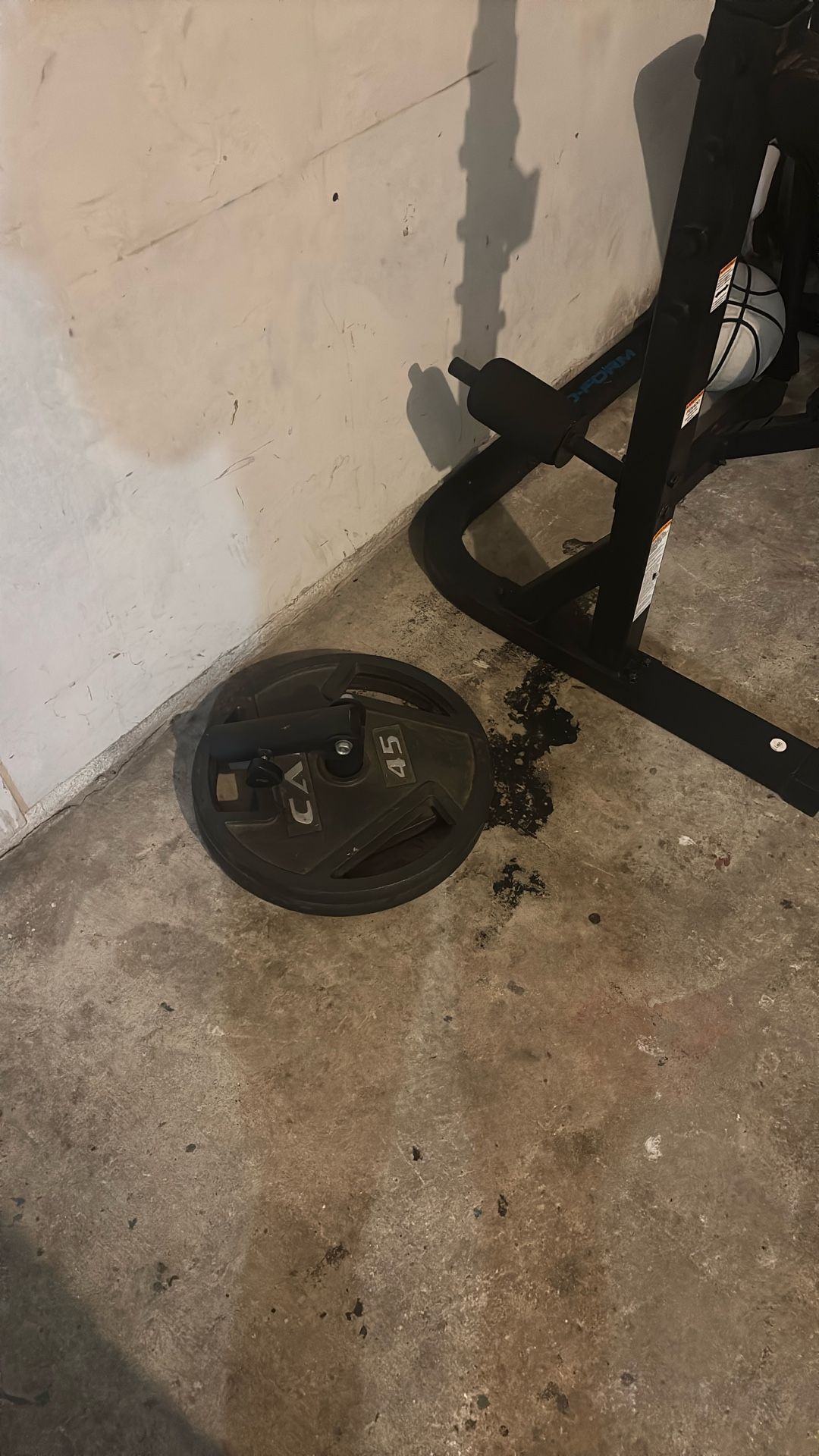 Weight Bench With Barbell And 2x 45lbs Plates 2x10lbs Plates With Landime