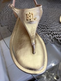 Ralph Lauren metal sandals, size 6