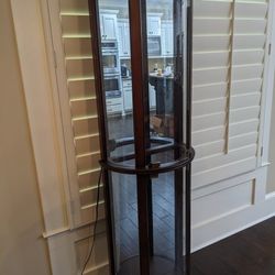 Curio Display Cabinet With Light And Glass Shelves 