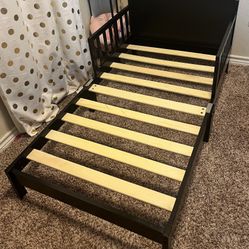 Toddler Bed Black Wood