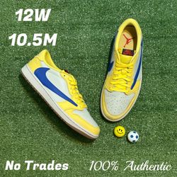 Size 10.5M Air Jordan 1 low OG SP x Travis Scott “Canary Elkins” 🚌