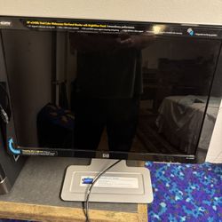 Desktop Computer With Printer And 27” Monitor