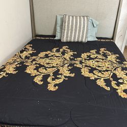 Queen Bed Frame with Storage + Mattress – $265 OBO