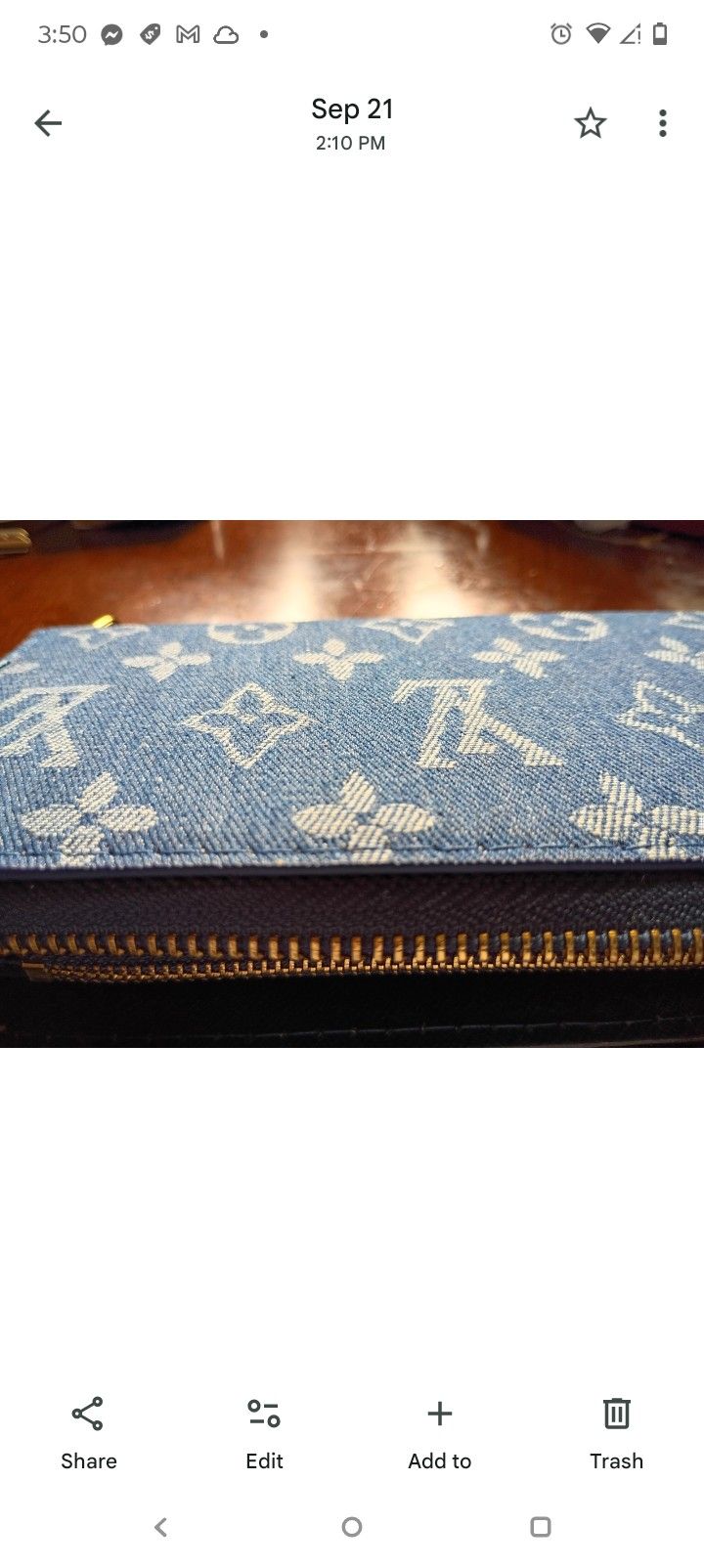 Authentic  Monogram Deniem Louis Vuitton Zippy Wallet🔥🔥