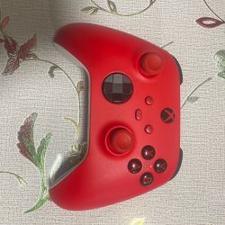 Red Xbox Control With Back Portable Charger Block