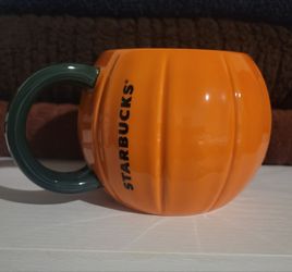 Starbucks Pumpkin Shaped Ceramic Mug