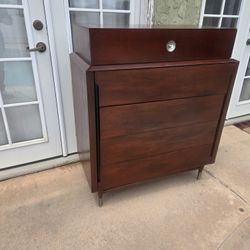 Mid Century Tall Boy Chest Of Drawers