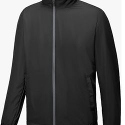 Little Donkey Andy Men’s Lightweight Breathable Windbreaker Golf Jacket UPF50+ （M）