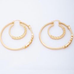 Versace Double Hoop Earrings