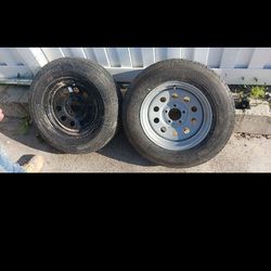 Trailer rims and tires