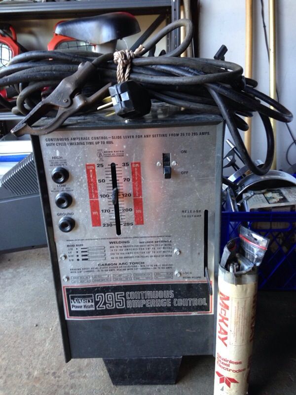 Montgomery Ward Power Kraft 295 Continuous Amperage Control welder w/cables