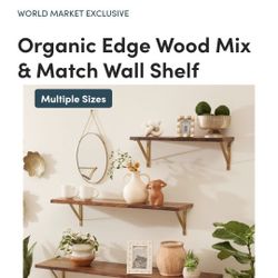 World Market Solid Wood Shelves