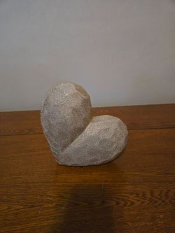 Glitter Heart Shaped Decorative Sculpture