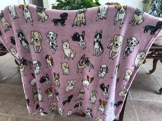Doggie Fleece Throw Blanket