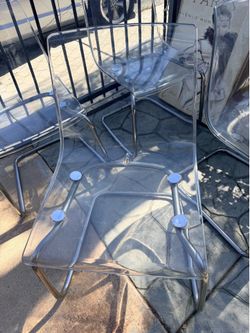 Chairs  4 clear  $80 in good use condition