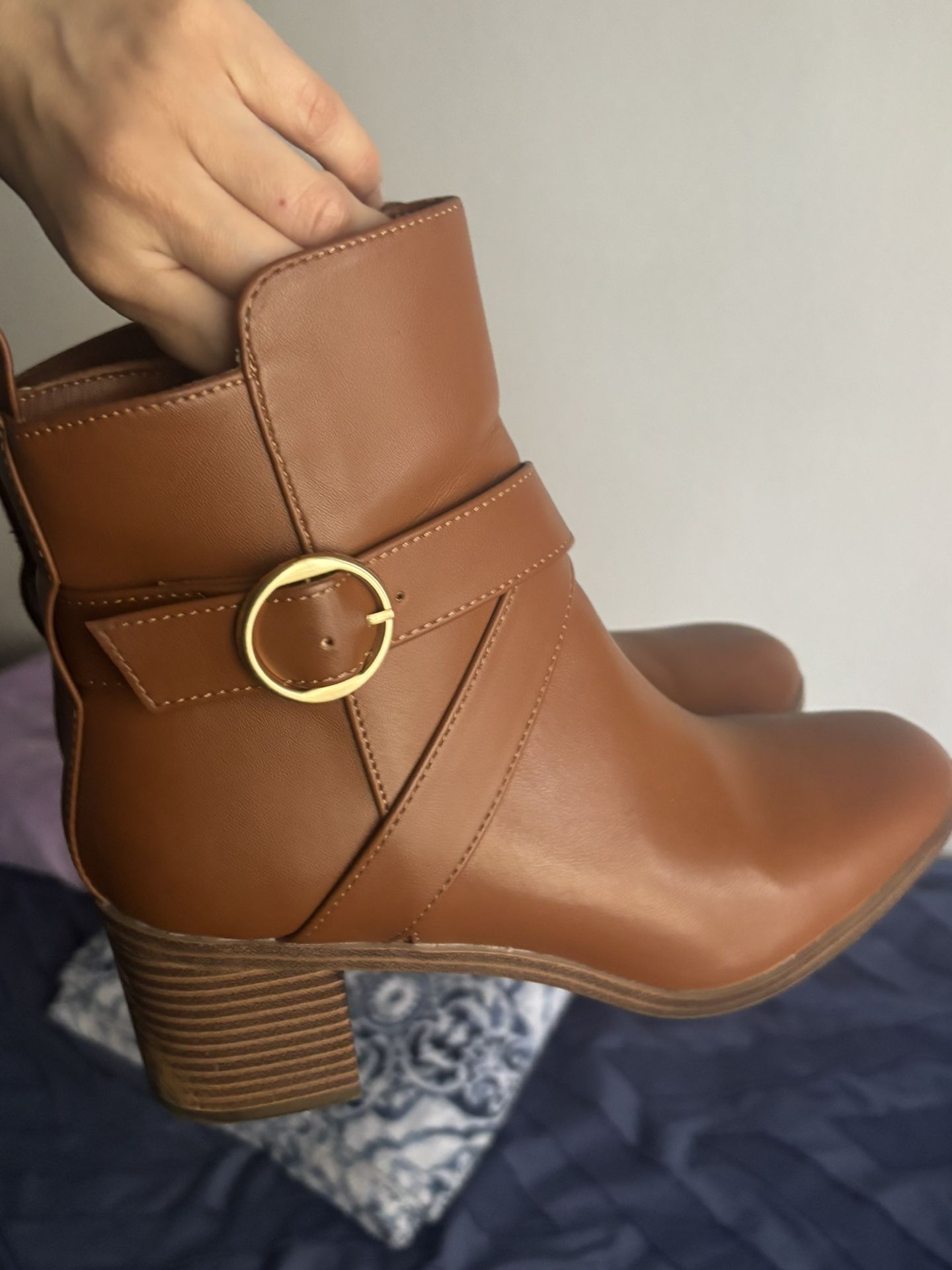 Style & Co Women’s Size 7.5 Booties Boots Tan Brown