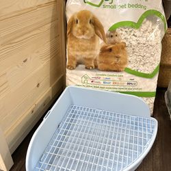 Rabbit Litter Box And Paper Bedding 