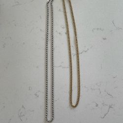 Silver Chain & Gold Chain