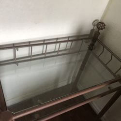 Escritorio Vidrio Y Metal Solo Un Vidrio 