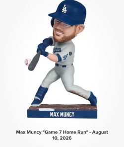 Max Muncy World Series Game 7 Bobblehead SGA 8/10/26