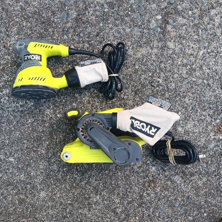 Ryobi BE319 3x21 Belt Sander $80 - RS290G Random Orbit $45 - Bolth $105 For Pick Up Fremont Seattle. No Low Ball Offers Please. No Trades 