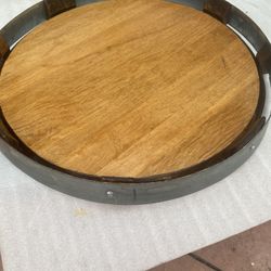 Rustic Barrel  Lazy Susan