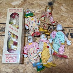Porcelain Clown Dolls 