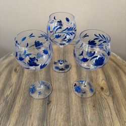 Hand Painted Wine Glasses 