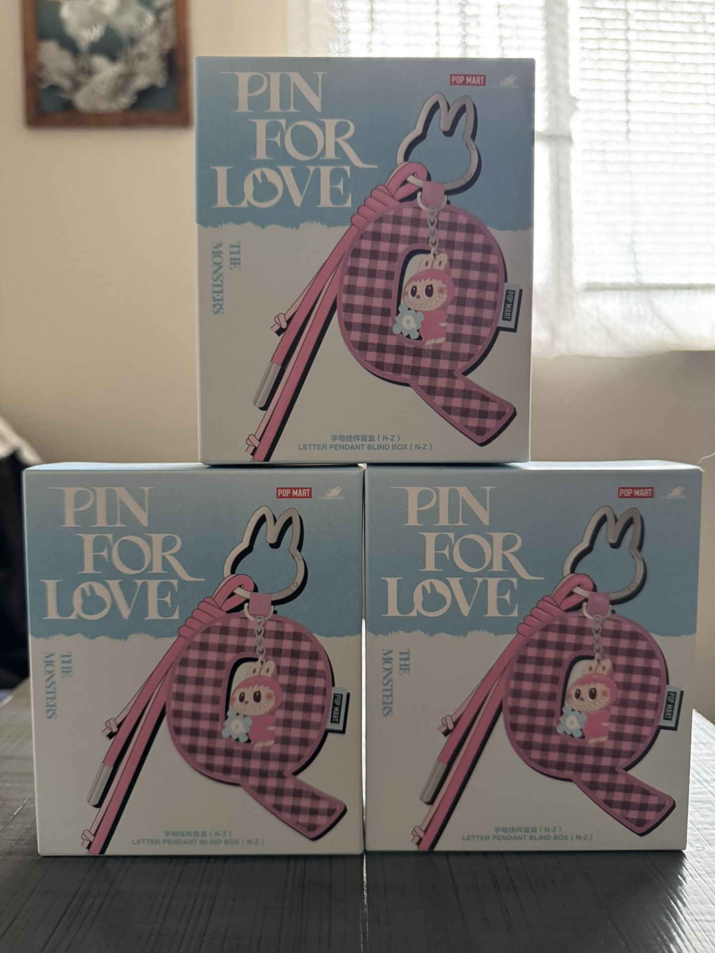 Pop Mart Labubu - Pin For Love LETTERS: W,X,Y, and K