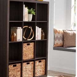  Bookcase, Bookshelves, Organizer , 12 Cubes , Tobacco 