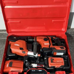 Hilti TE 6-A22 Hammer Drill w/TE DRS-6-A Dust collector, Batteries, Charger