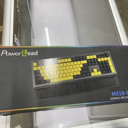 Mechanical Gaming Keyboard With Blue Switches, RGB Lighting, And Detachable Wrist Rest, Brand New Never Opened 