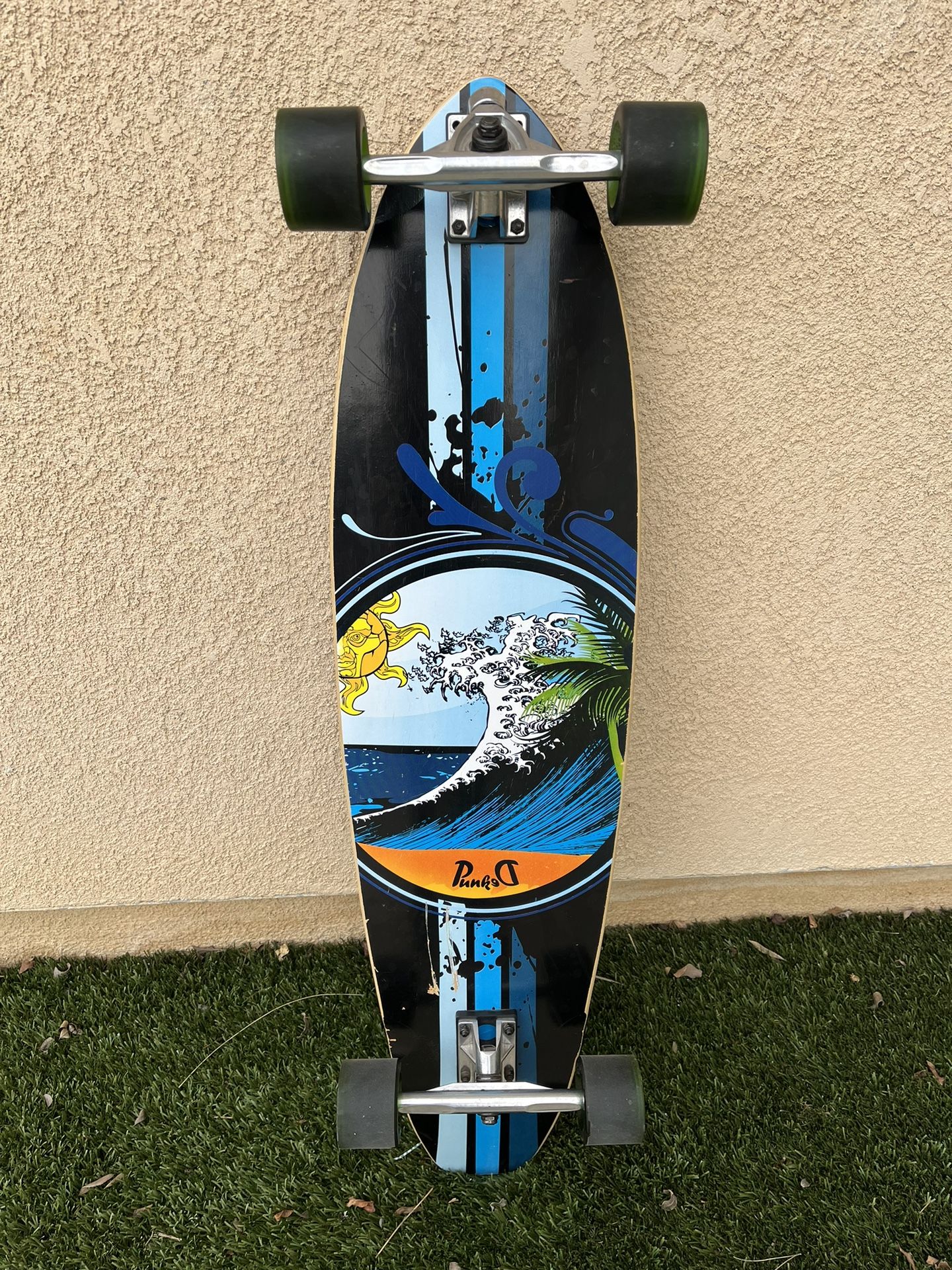 Punked Wave 40 inch Pintail Longboard Skateboard 70mm Wheels - great condition!  