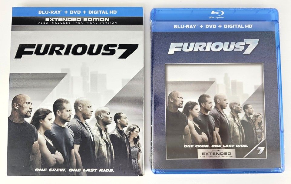 Furious 7 (Blu-ray + DVD 2-Disc Set) Extended Version NEW SEALED