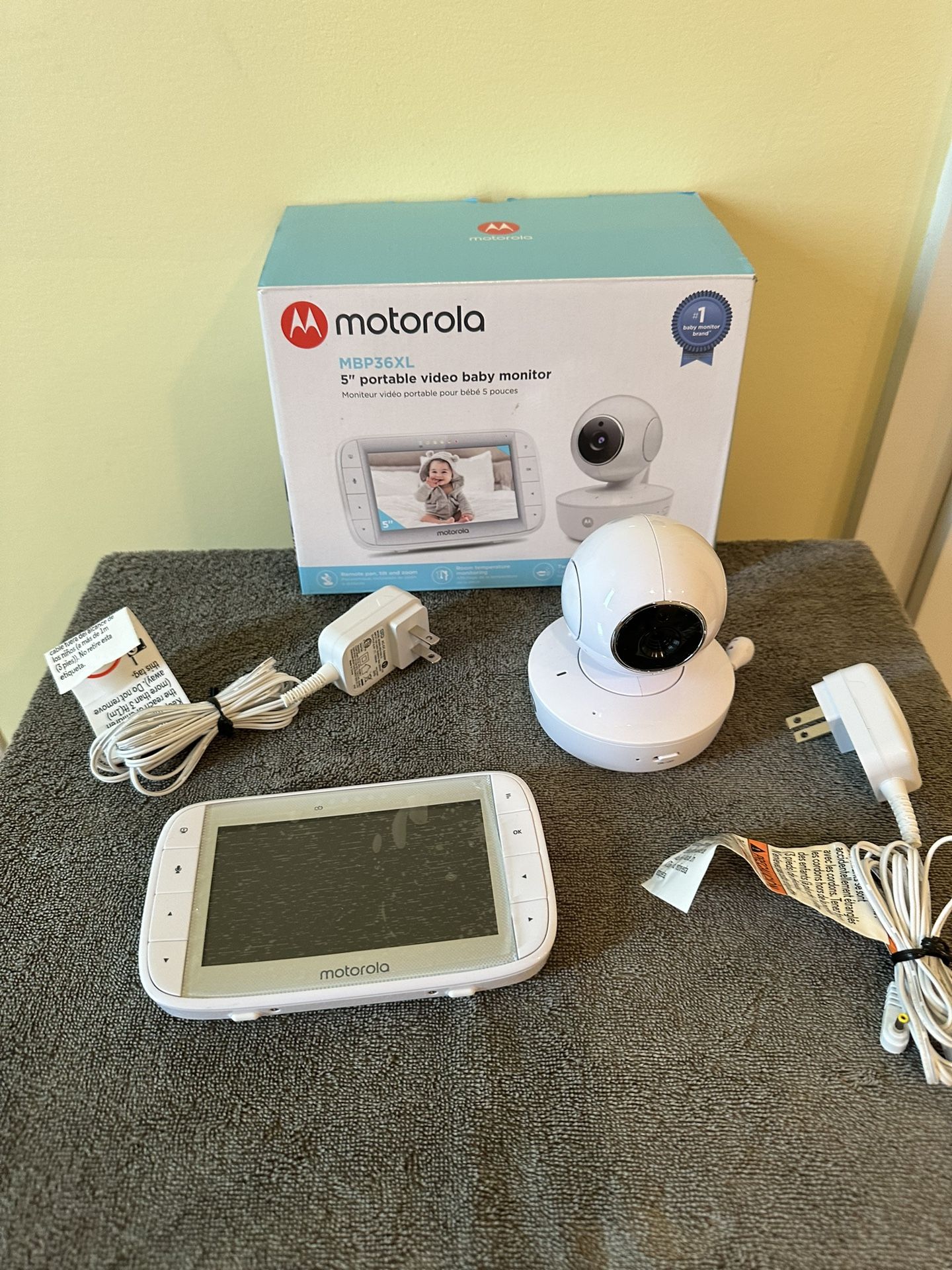 Motorola MBP36XL 5” Portable Video Baby Monitor