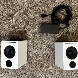 Audioengine A2+ Powered Desktop Speakers – White – Cables Included