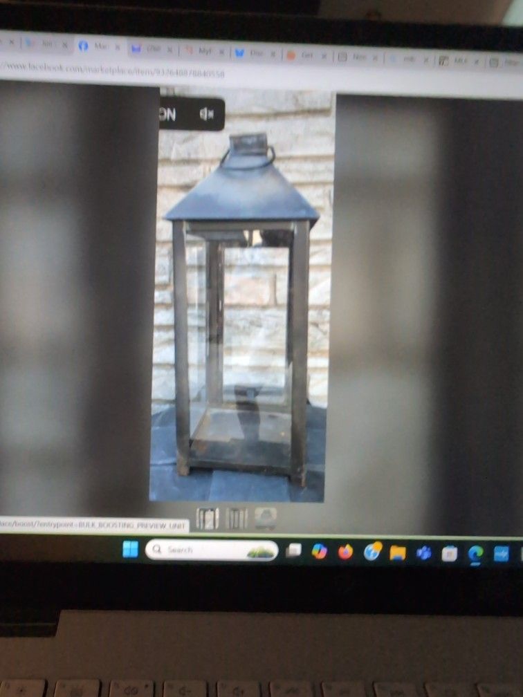 Antique Light Fixture Housing With Glass