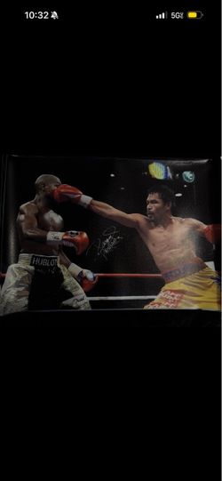 Manny Pac-Man Pacquiao Autographed Signed 20 x 30 Photo Canvas Team Pacquiao