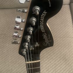 Squier Standard Stratocaster HSS Black and Chrome (fat strat) Guitar