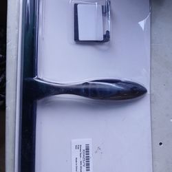 New HIWARE All-Purpose Shower Squeegee for Shower Doors, Bathroom, Window and Car Glass - Black, Stainless Steel, 14 Inches