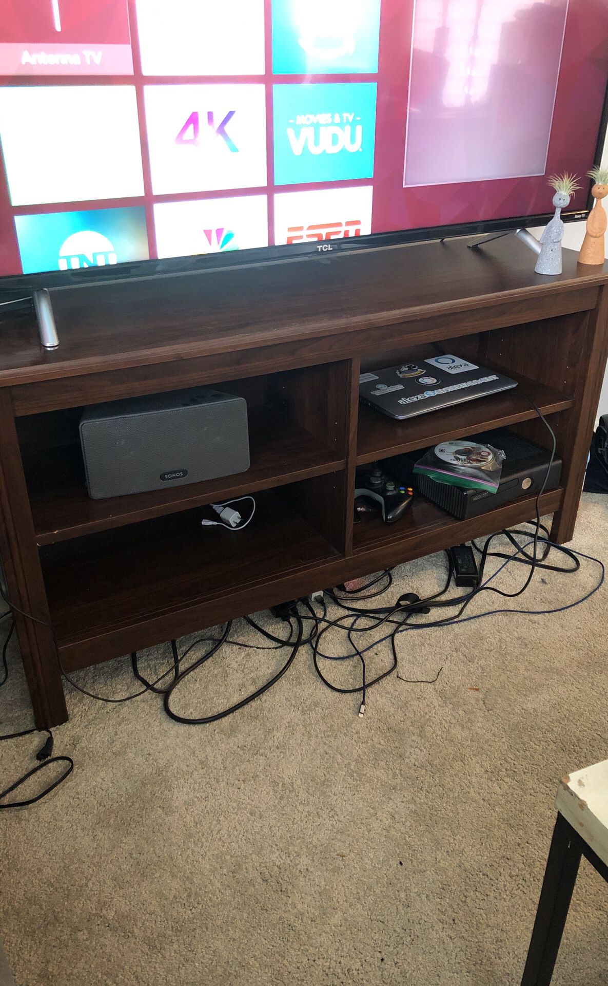 Brown tv stand