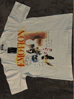 Mixed emotions white graphic t shirt
