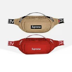 Supreme (Red & Brown) Fanny Pack Waist Bag 