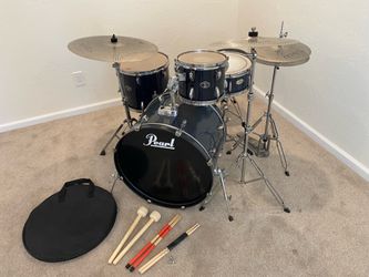 Pearl Tama drum set complete 4 piece 22 10 14 14” new quiet cymbals stands new throne $335 cash 2401 n Euclid ave Upland 91784