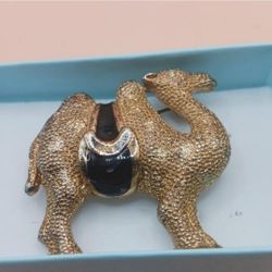 Goldtone Camel Brooch, a little worn