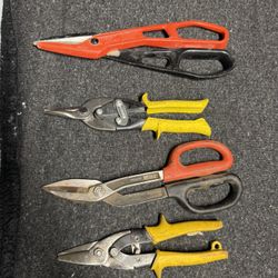 Wiss Metal Snips & Aviation Shears – 4 Piece Lot – Heavy Duty